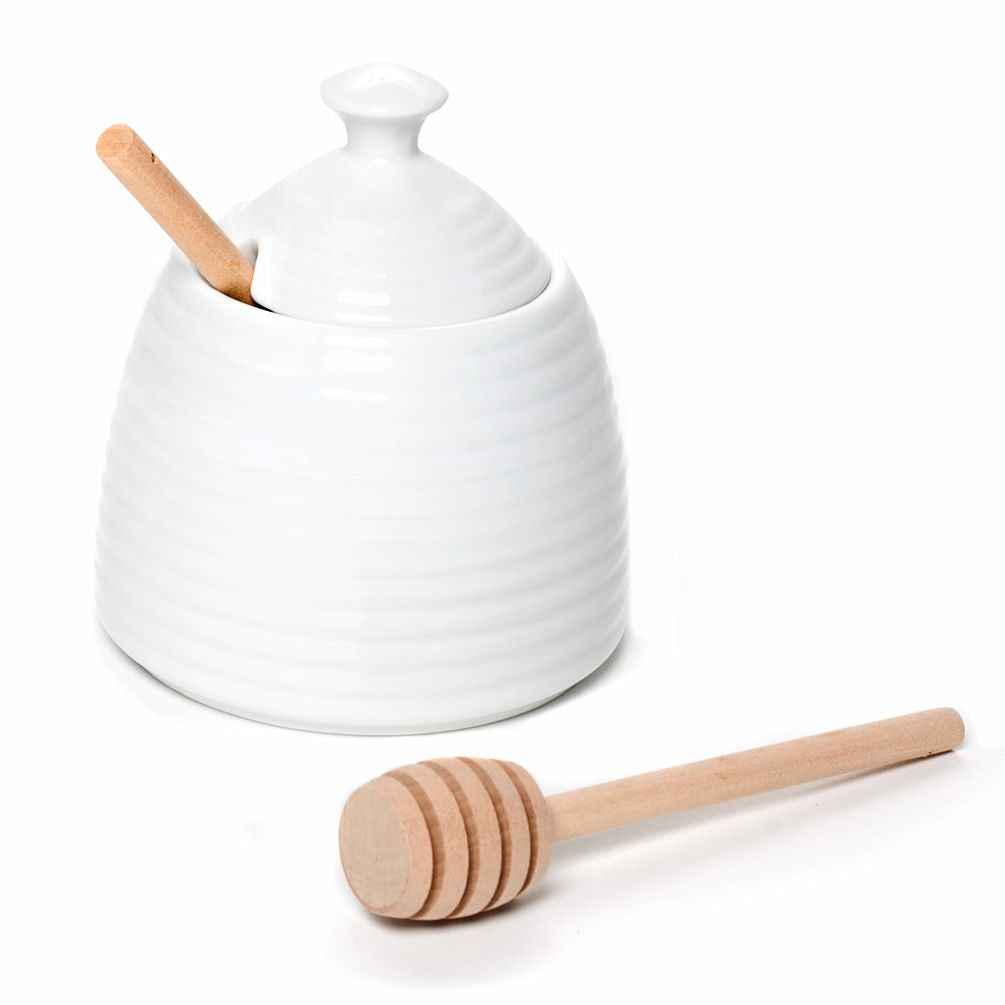 Beehive Honey Pot with Dauber